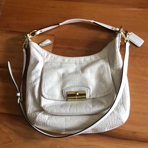 Coach Alligator Print Shoulder Bag & Strap